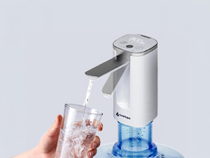 Press the button to pump water