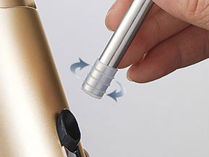 Insert the water suction hose